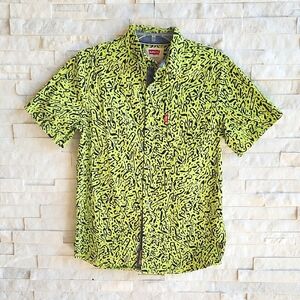 Levi's Boys Woven Abstract Print Short Sleeve Button Down Shirt Size M 10-12